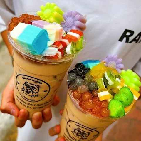 Hình ảnh Trà Sữa thái đỏ full topping