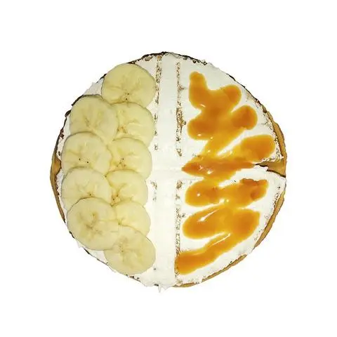 Hình ảnh Bánh Waffle Caramel Muối và Chuối