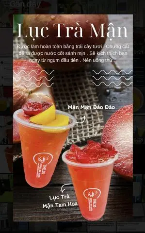 Hình ảnh Lục Trà Mận Tam Hoa - Ly 700ml 