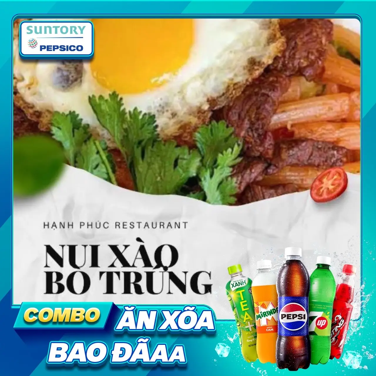 Hình ảnh Combo Nui Xào Bò Trứng + Nước Ngọt SPVB