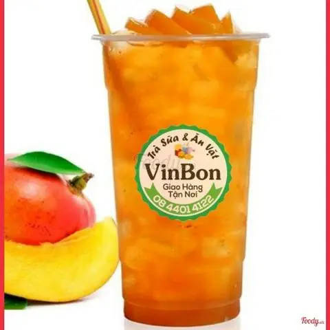 Hình ảnh Hồng trà đào thạch trái cây (Size 700ml)