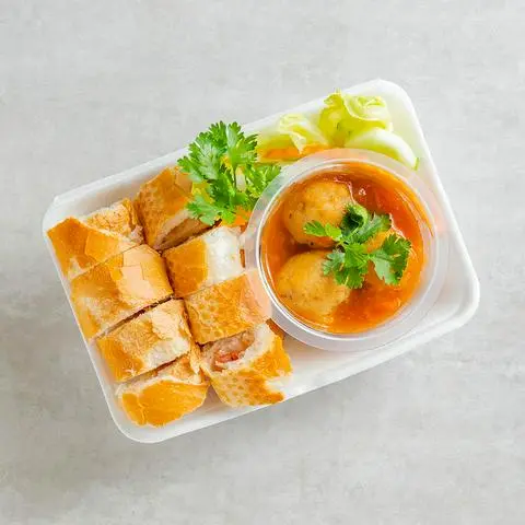 Hình ảnh Bánh mì xíu mại chay