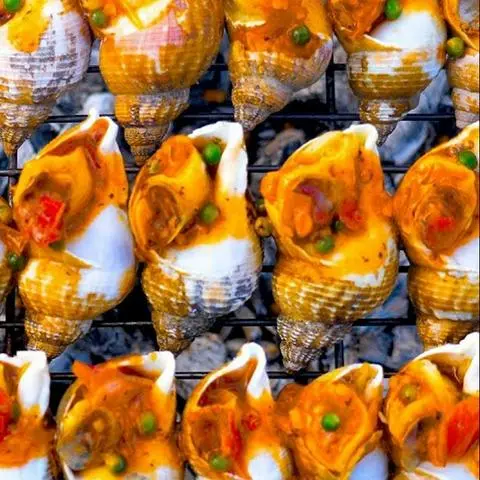 Hình ảnh ốc bulot nướng sate