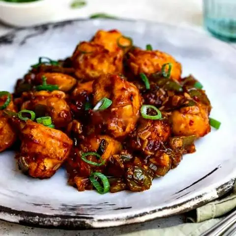 Hình ảnh Paneer manchurian -  dry  - gravy
