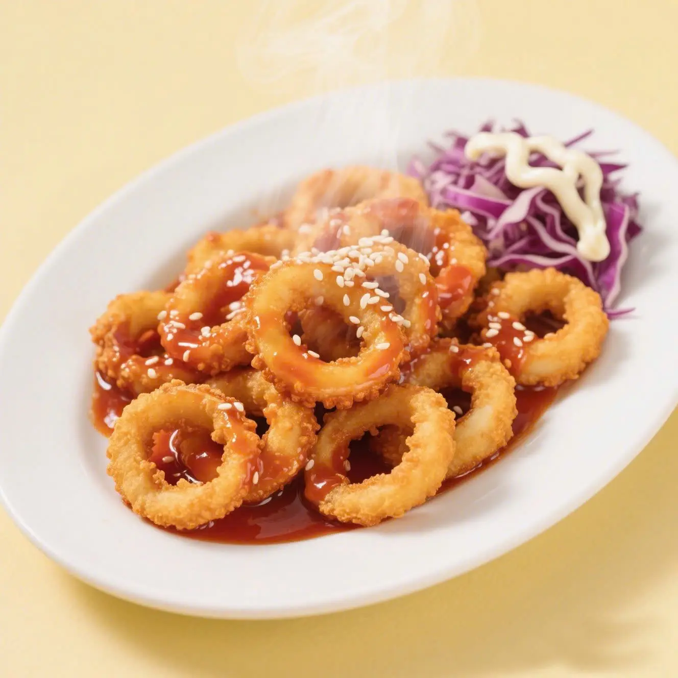 Hình ảnh Mực khoanh chiên giòn Hàn Quốc đảo Jeju - Tặng Trà chanh mix hạt chia siêu hời