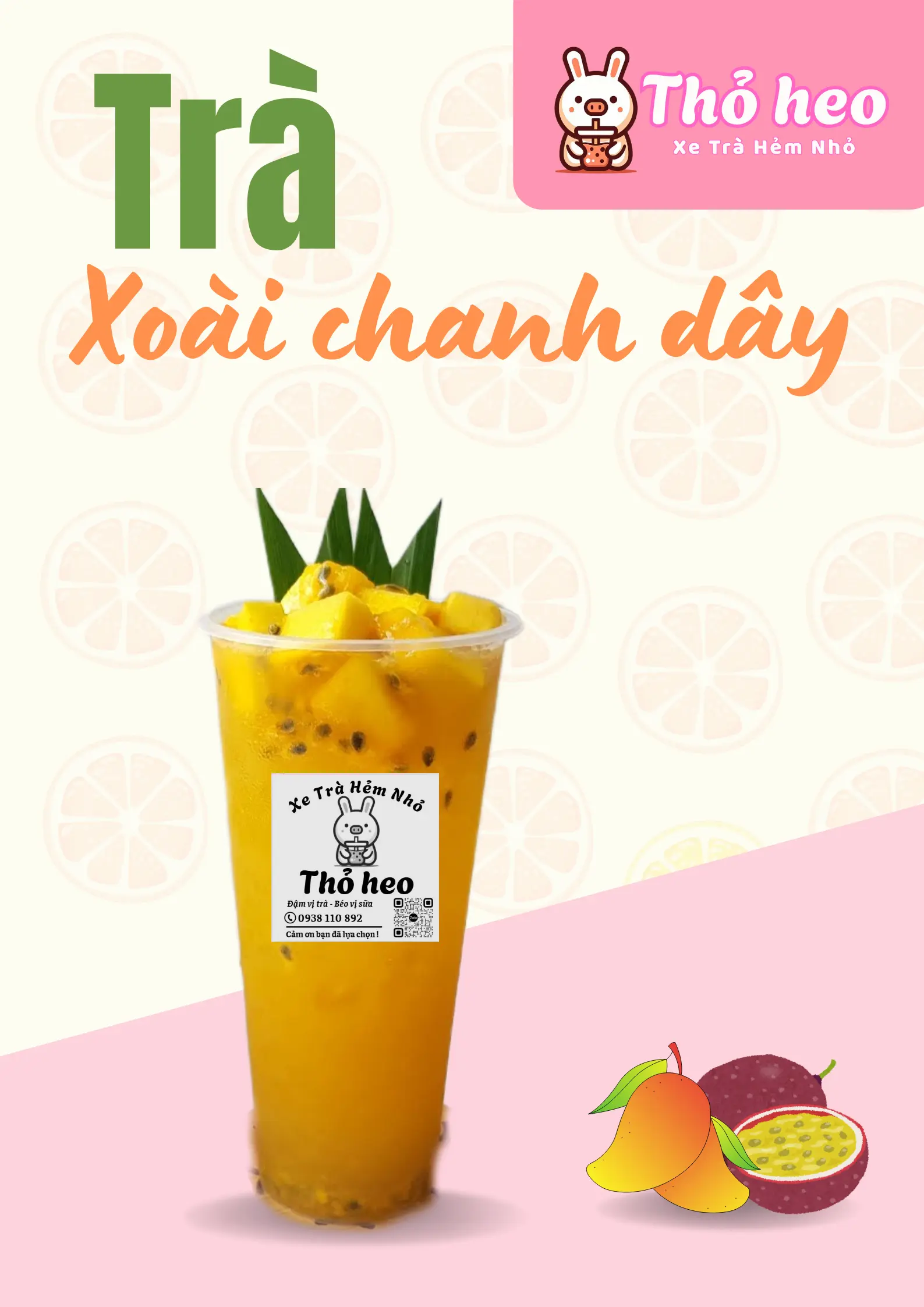 Hình ảnh Trà xoài chanh dây size L