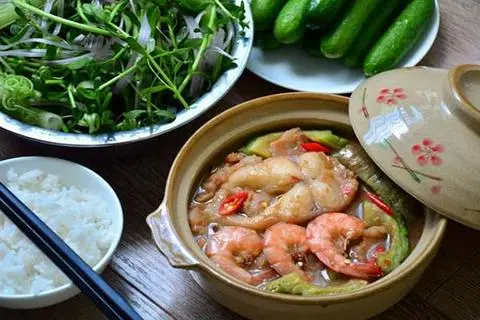 Hình ảnh cơm+mắm kho miền tây