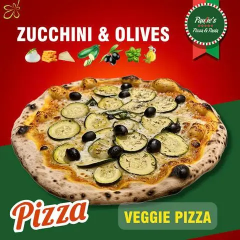 Hình ảnh Pizza Bí Ngòi & Ôliu | Zucchini & Olives Pizza