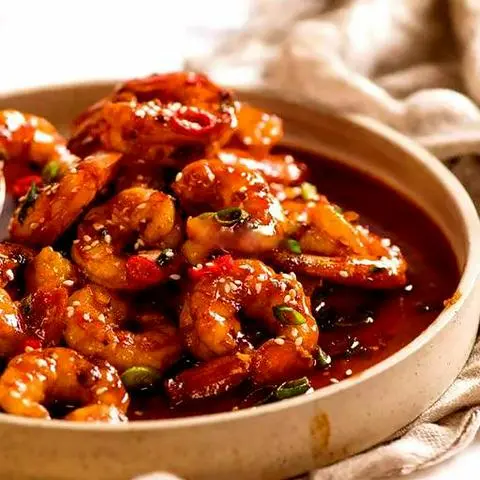 Hình ảnh Thai chilli prawn -  dry  - gravy