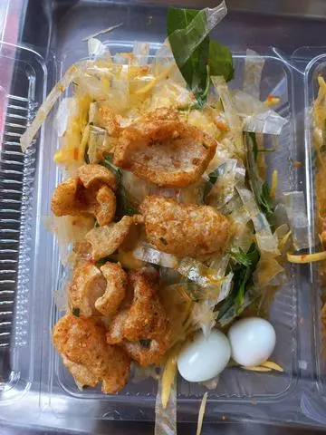 Hình ảnh bánh tráng mỡ hành da heo 
