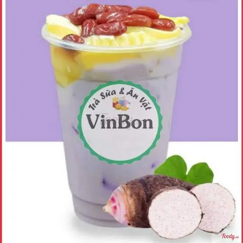 Hình ảnh Trà sữa khoai môn pudding trứng 700ml