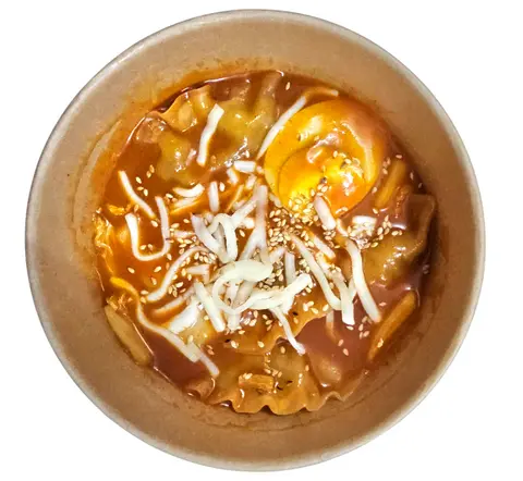 Hình ảnh Mandu xốt cay (5 cái ) + 1/2 trứng