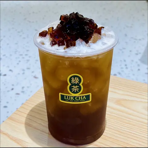 Hình ảnh Hồng Trà Sủi Bọt thạch Cafe Size 1 Lít