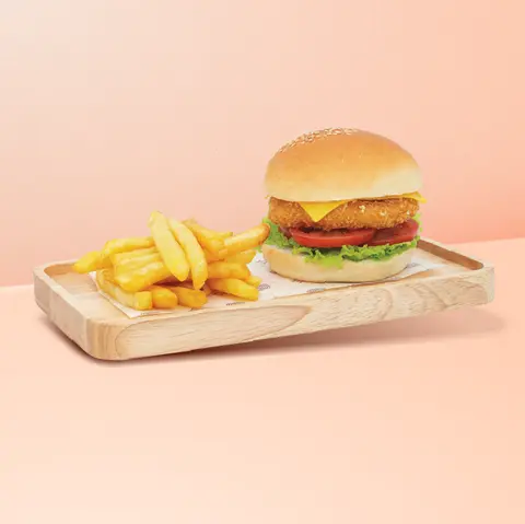 Hình ảnh Burger Tôm Chiên Xù