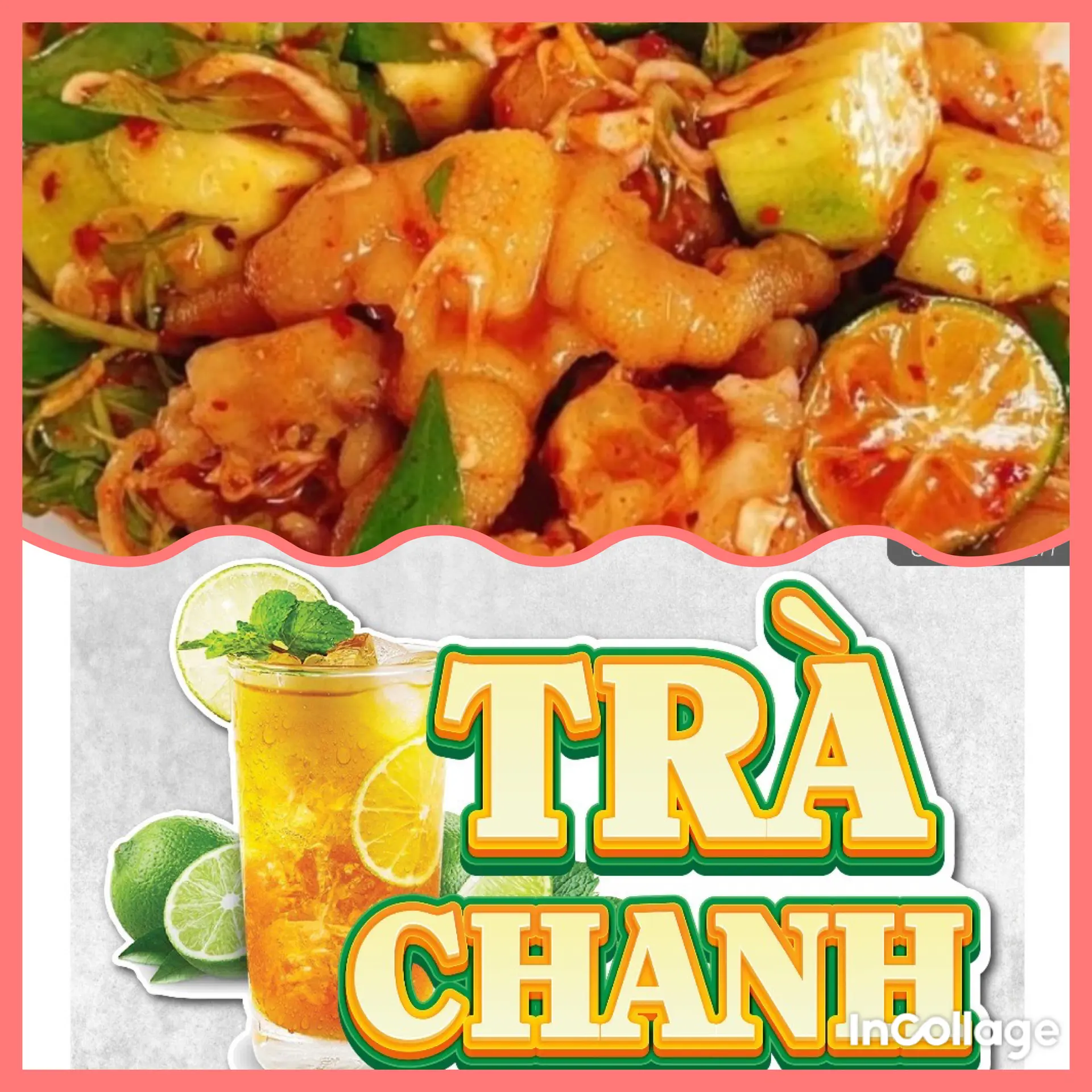 Hình ảnh 1 Chân gà sốt thái (nhỏ)+1Ly trà chanh tươi