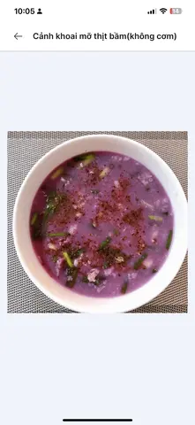 Hình ảnh Canh khoai mở thịt bầm(ko cơm)