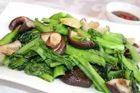 Hình ảnh cải gồng xào nấm 