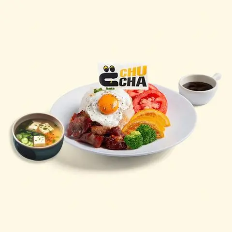 Hình ảnh CƠM NẠC HEO NƯỚNG “CHU CHA” KÈM TRỨNG + SOUP MISO