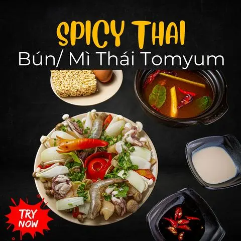 Hình ảnh Bún/ Mì Thái Tomyum -  Tomyum with Rice Noodles/ Instant Noodles