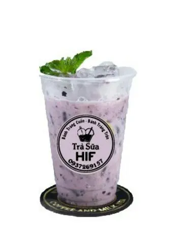 Hình ảnh sữa chua việt quất