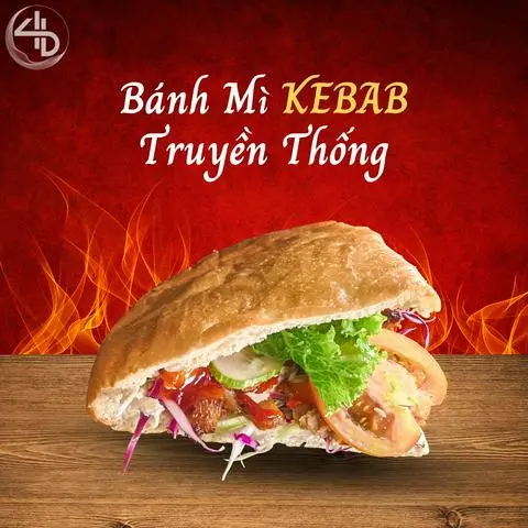 Hình ảnh Bánh mì Kebab Truyền Thống 