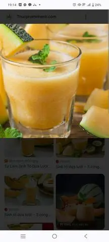 Hình ảnh nước ép dưa lưới sữa đặt ly khổng lồ 