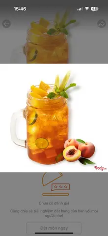 Hình ảnh Trà đào trân châu