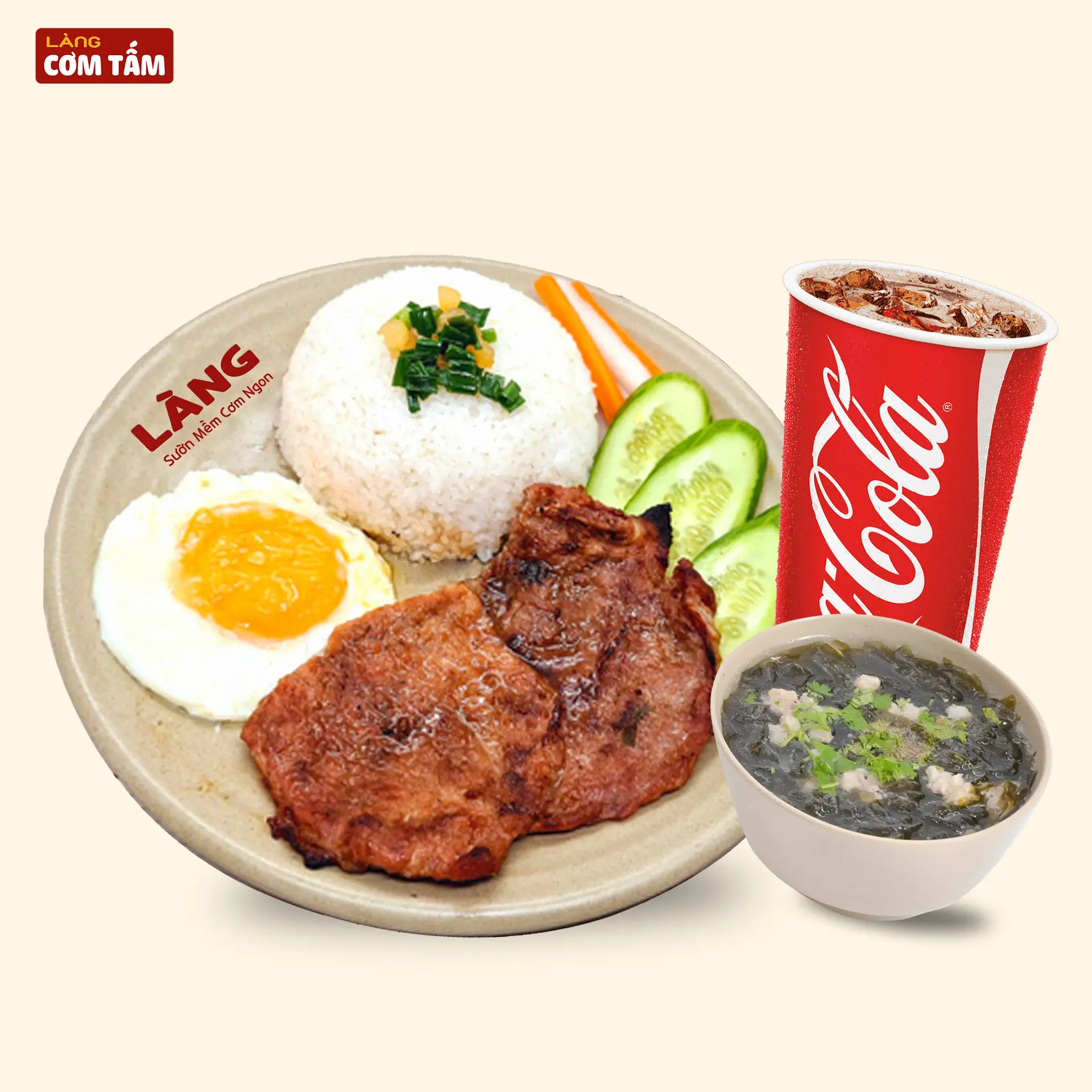 Hình ảnh Combo Sườn Trứng Canh Coca