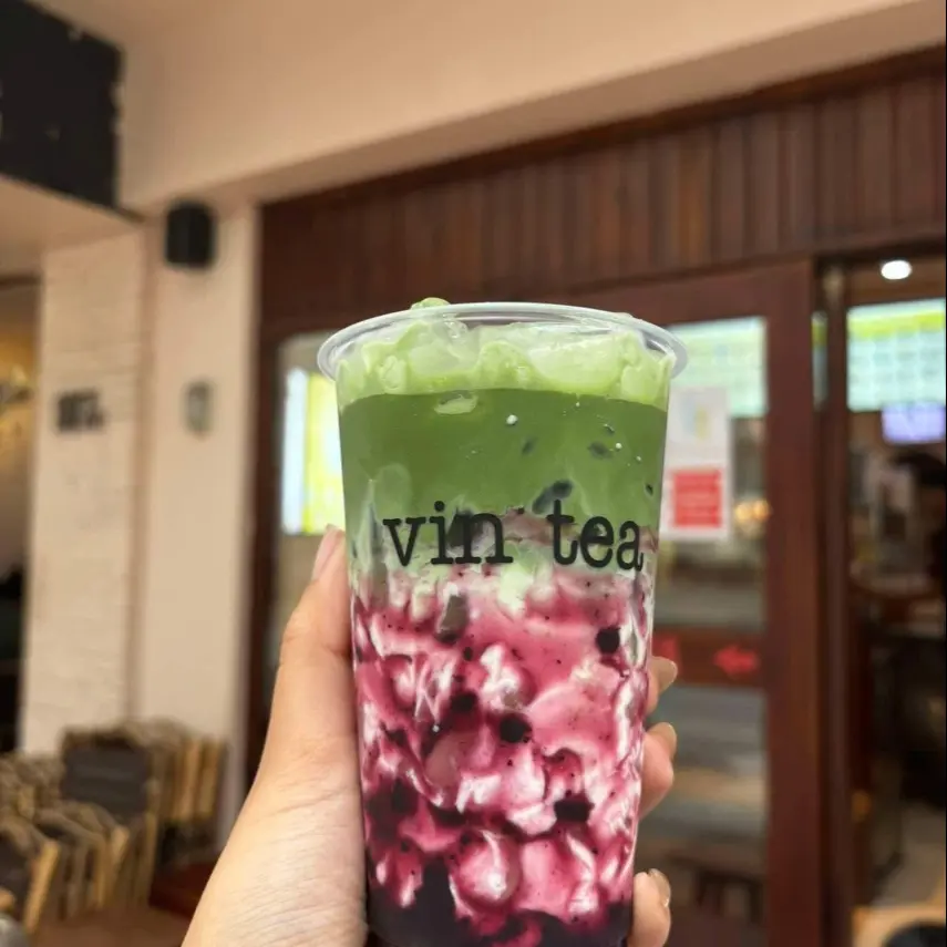 Hình ảnh matcha latte Việt quất 