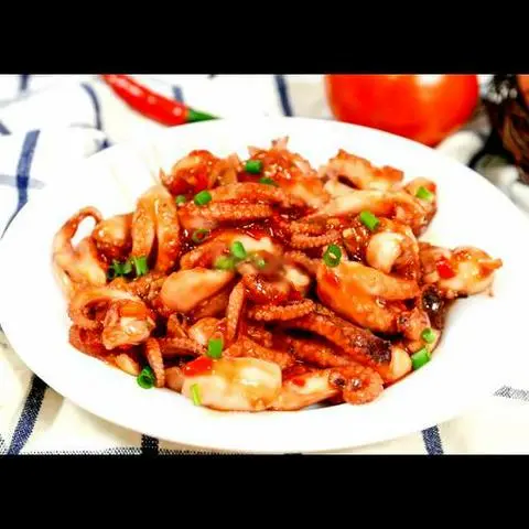Hình ảnh mực xào sa ớt 
