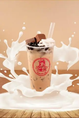 Hình ảnh TRÀ SỮA (TRân Châu Đen+Pudding Socola+Dừa Non Sợi)