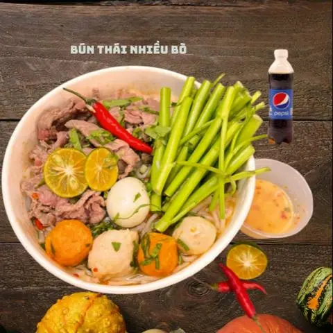 Hình ảnh Combo bún thái bò - pepsi