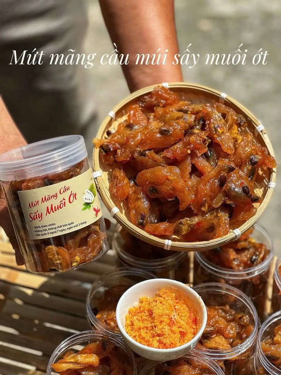 Hình ảnh mãng cầu múi sấy muối ớt