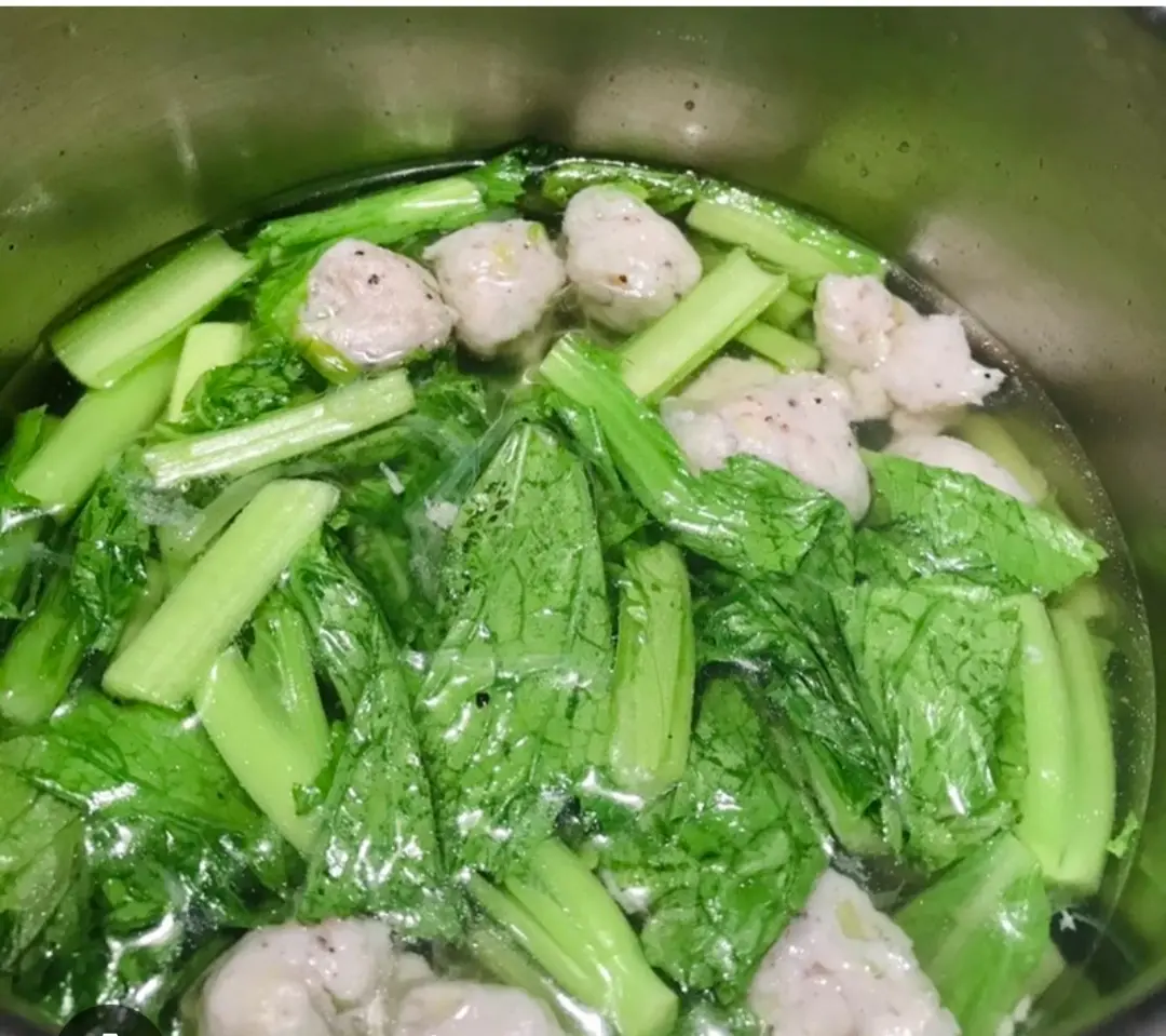Hình ảnh canh cải bẹ xanh chả cá (KHÔNG CƠM)