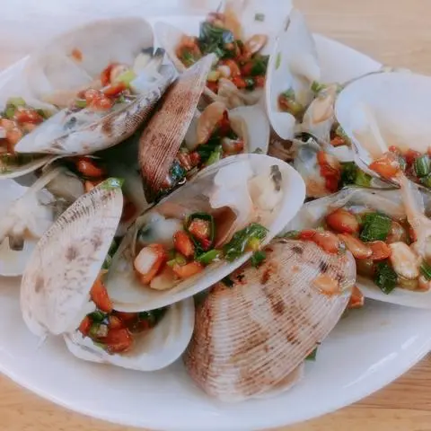 Hình ảnh sò lụa nướng mỡ hành 