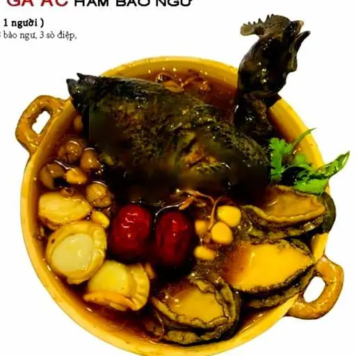 Hình ảnh Gà ác tiềm bào ngư 1 người ăn
