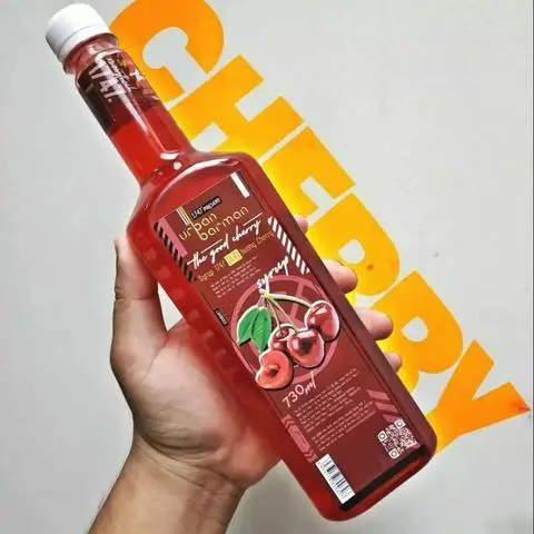 Hình ảnh Siro Urban Barman 730ml Vị Cherry, Trà Sữa, Trà Trái Cây,Đá Xay,Kem,Cooktail..