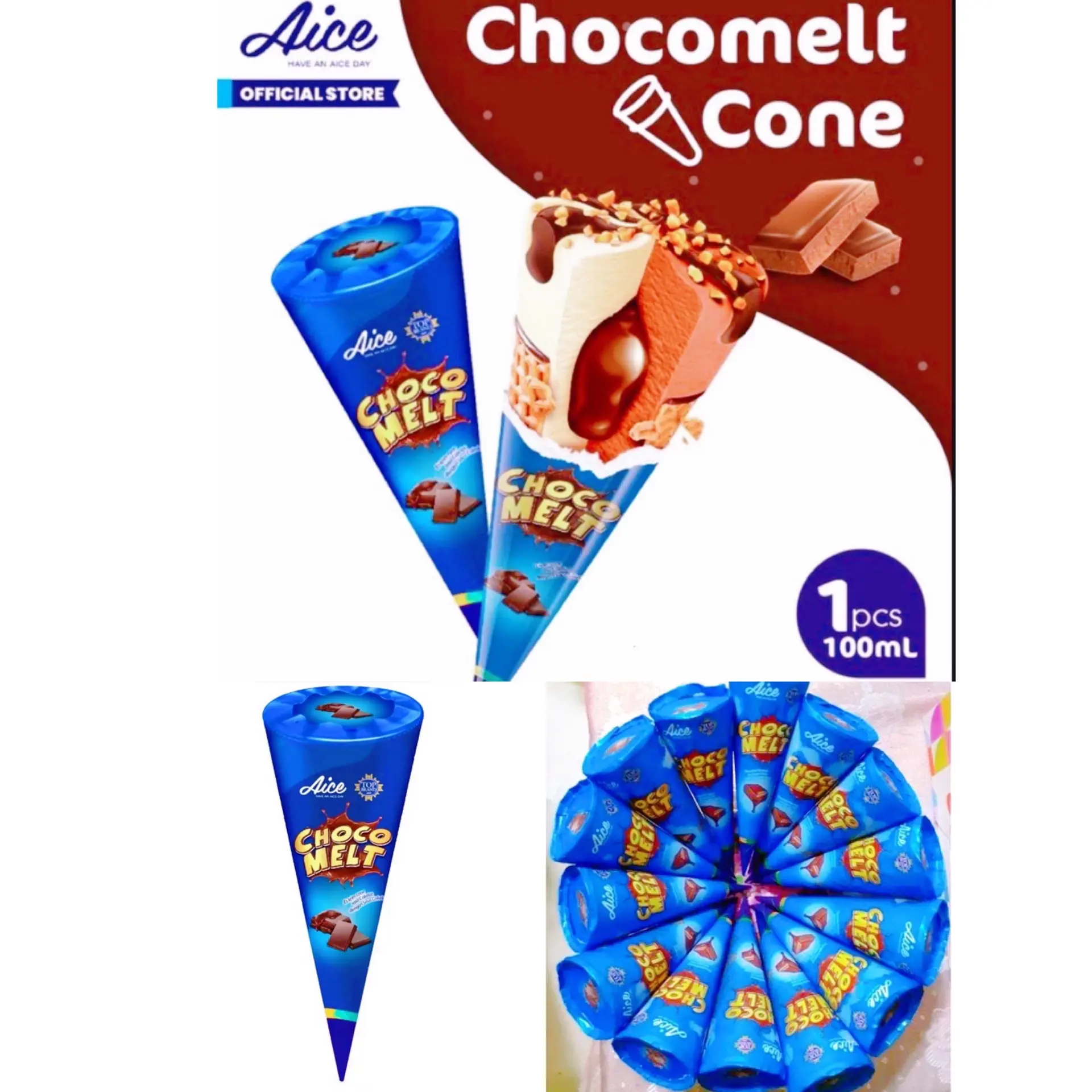 Hình ảnh Kem Aice Ốc Quế Socola Choco Melt