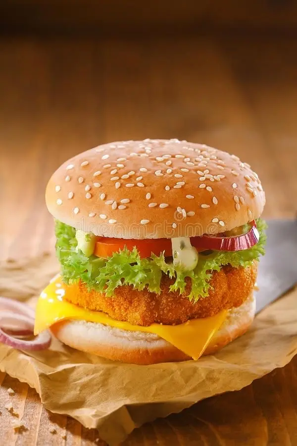 Hình ảnh Burger Gà Phô Mai