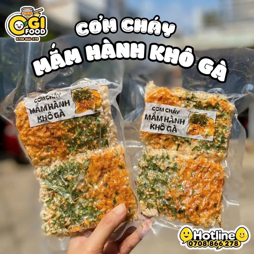 Hình ảnh Cơm Cháy Mắm Hành Khô Gà