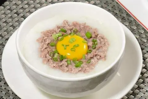 Hình ảnh Cháo trứng gà thịt bằm lớn