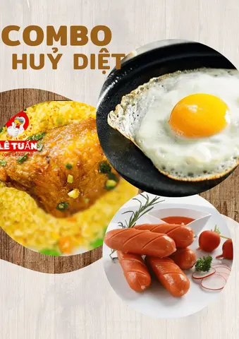 Hình ảnh Combo Má Đùi  Xối Mỡ Trứng Xúc Xích(100% Gà Tươi)