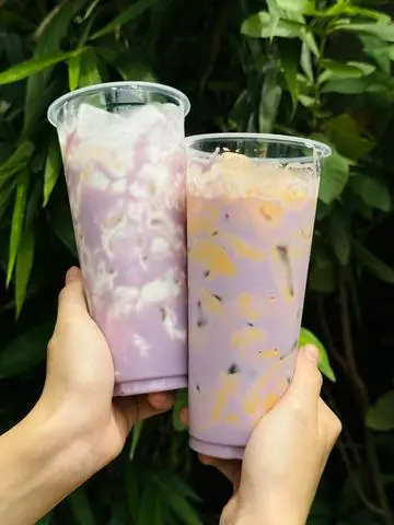 Hình ảnh Trà Sữa Truyền Thống Sốt Khoai Môn Tươi