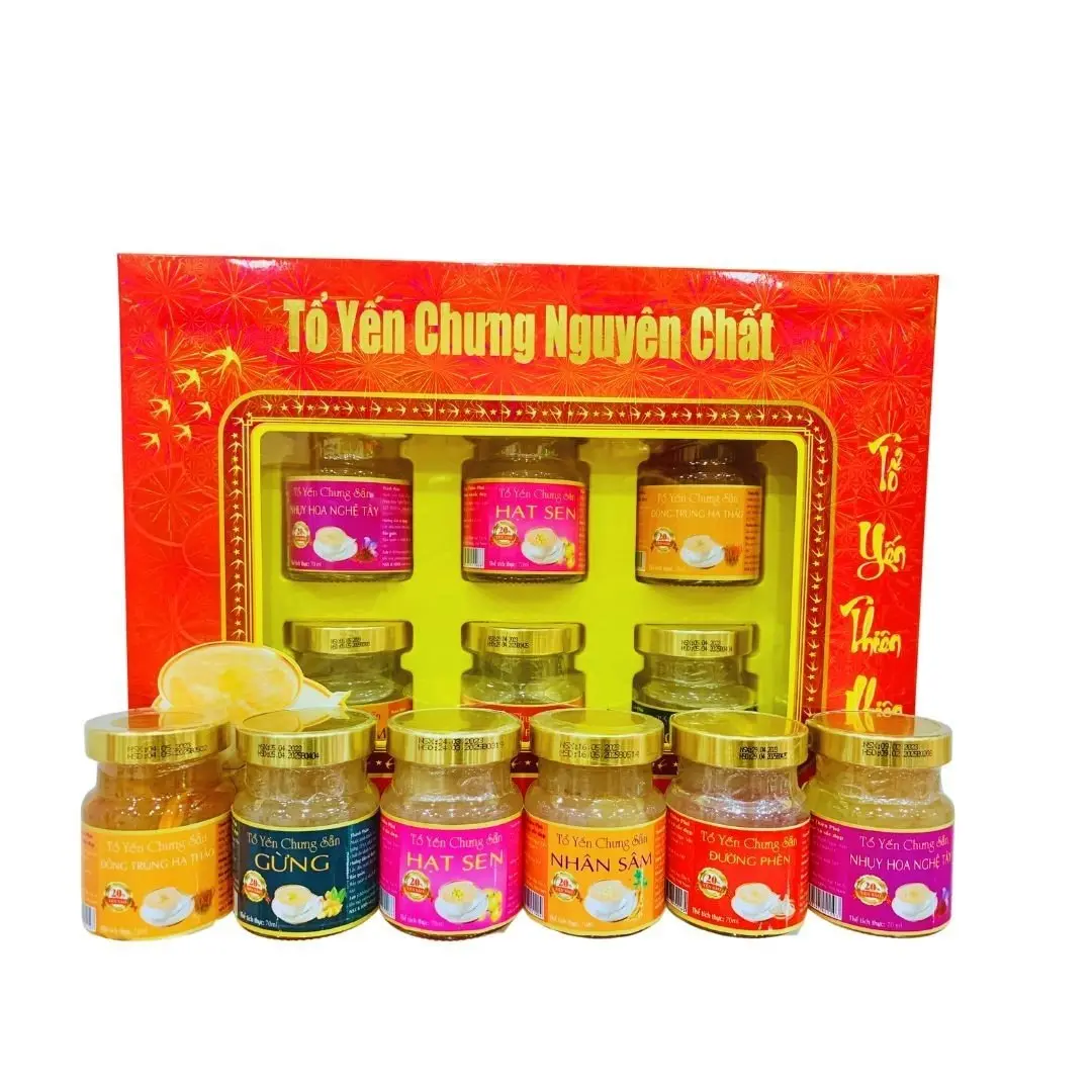 Hình ảnh Tổ Yến Chưng Sẵn Mix 6 Vị (Hộp 6 Lọ)