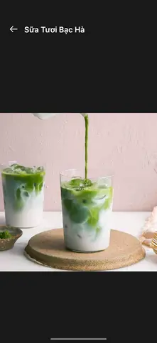 Hình ảnh Sữa tươi bạc hà