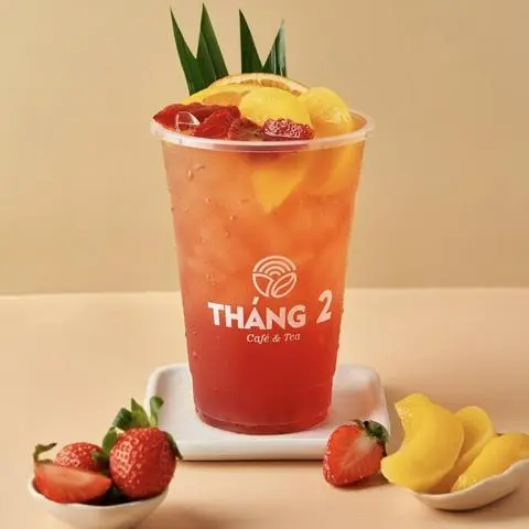 Hình ảnh Trà đào dâu tây (Size 500ml)