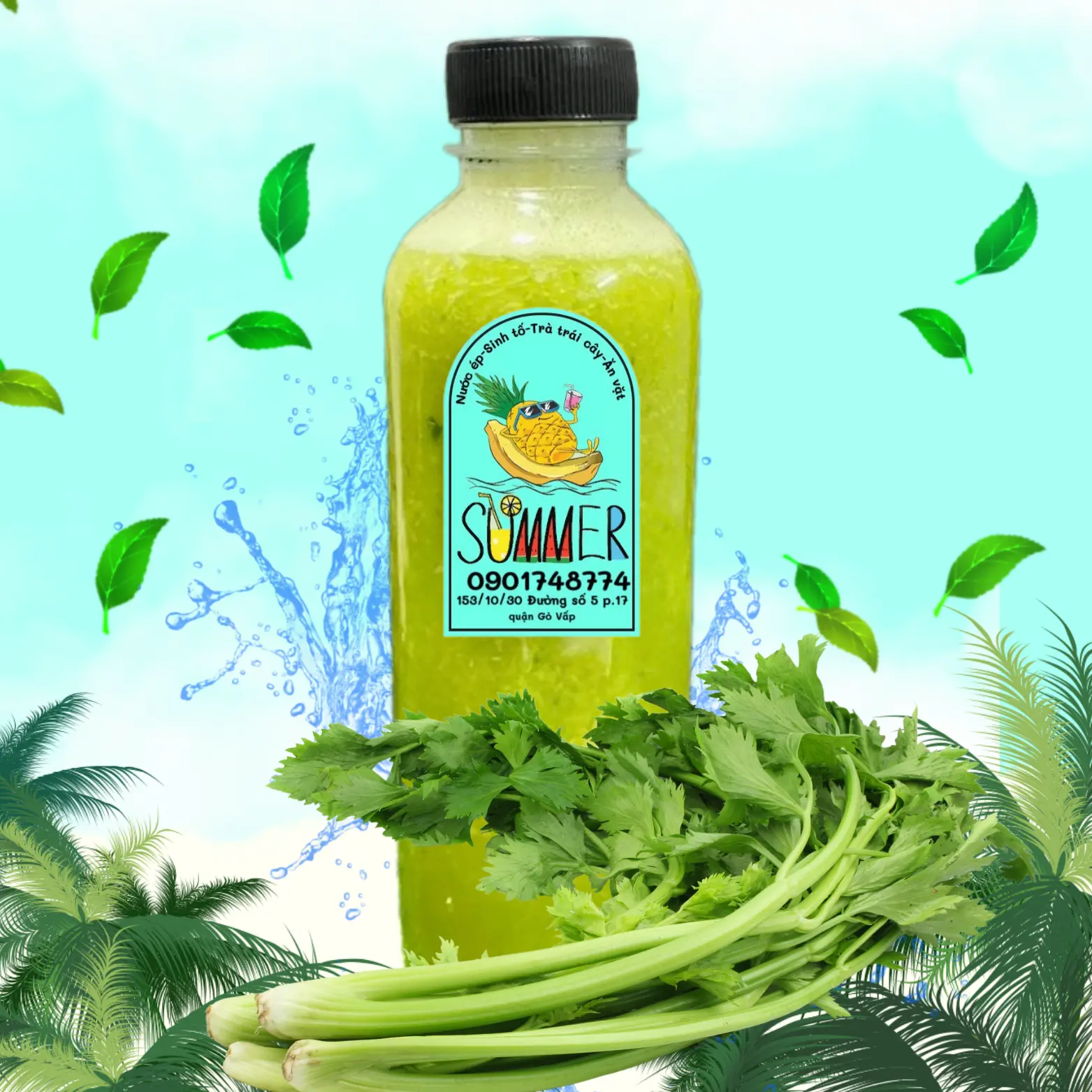 Hình ảnh Nước Ép Cần Tây Chai 330ml 