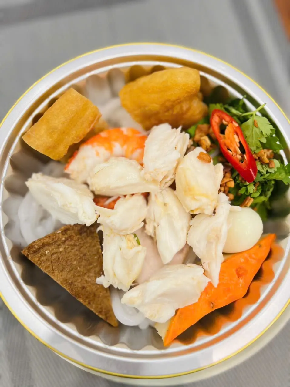 Hình ảnh bánh canh thịt bắp cua