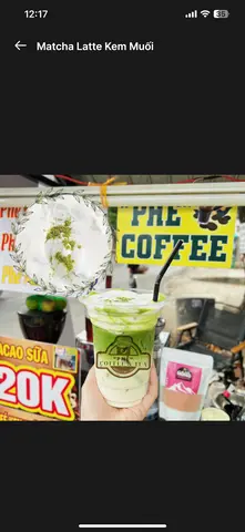 Hình ảnh Matcha latte kem muối