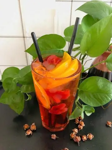 Hình ảnh Trà dâu cam đào